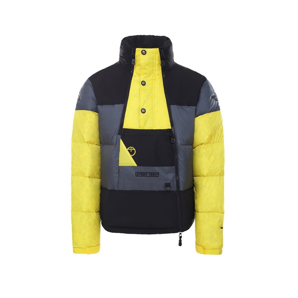 2020 THE NORTH FACE STEEP TECH DOWN JACKET GREY x TNF BLACK x YELLOW